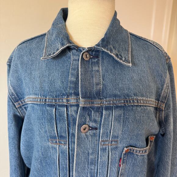 LEVIS TYPE 1 TRUCKER DENIM JEAN JACKET SIZE M - Picture 3 of 6